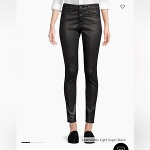 AG Jeans Farrah high-rise ankle faux leather skinny pants